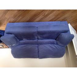 Sofas x2, single chair & footstool