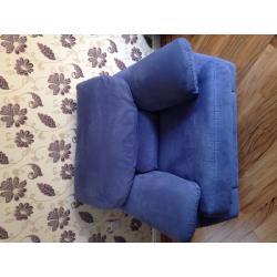 Sofas x2, single chair & footstool