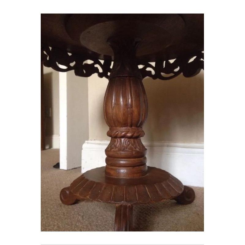 Teak wood round tables