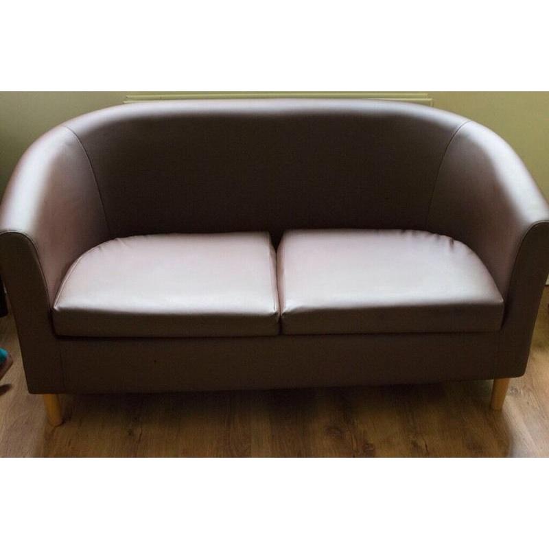 Modern small 2 & 1 seater tub sofa