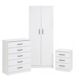 BRAND NEW- Fully Assembled Wardrobe Set with Chest and Bedside table