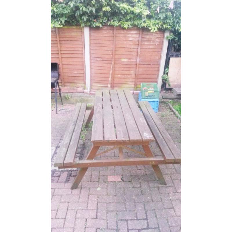 Garden Picnic Bench, wooden