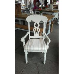 set of painted chairs