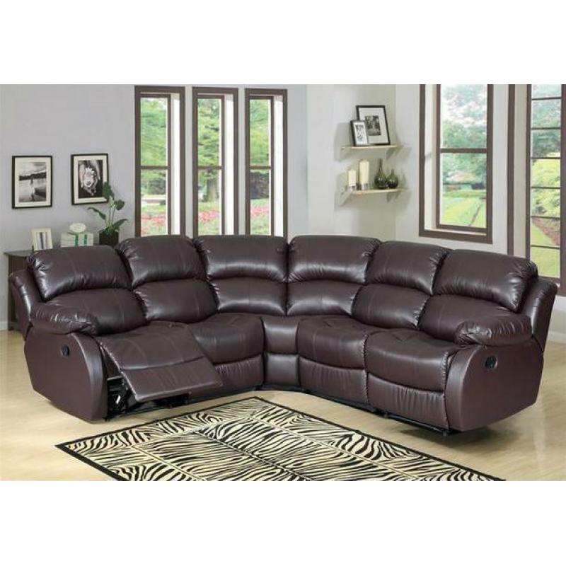 BRAND NEW Top Quality Leather Recliner Corner Unit - in Cream, Black, Brown colors