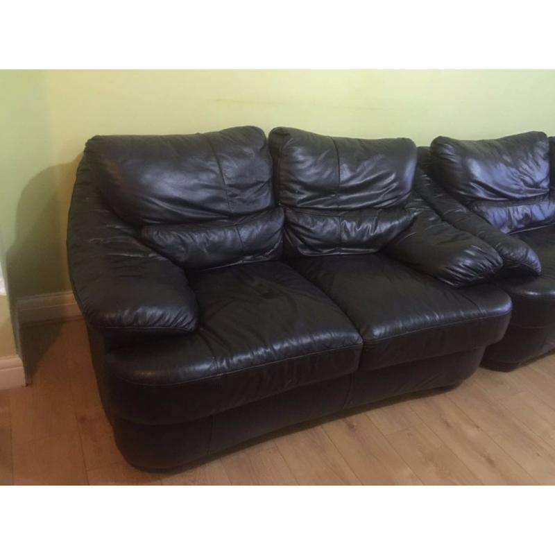 3+2 seaters leather sofa set