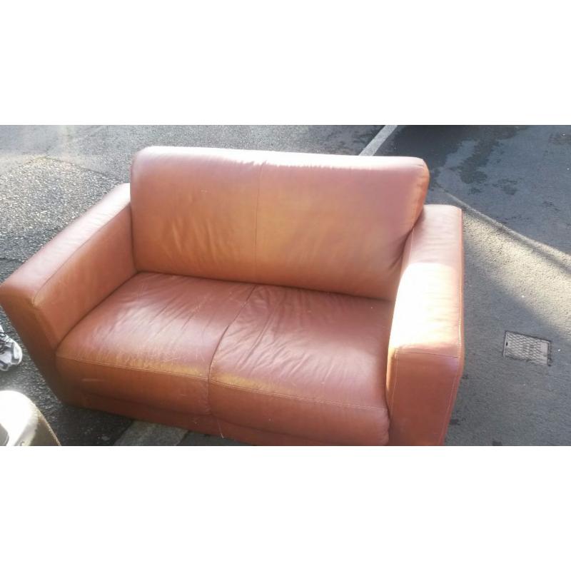 2 seater lather sofa