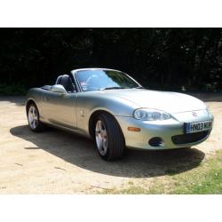 Mazda MX5 Nevada, 1840cc, Cerion Silver, Blue leather (heated) seats, Blue mohair hood.