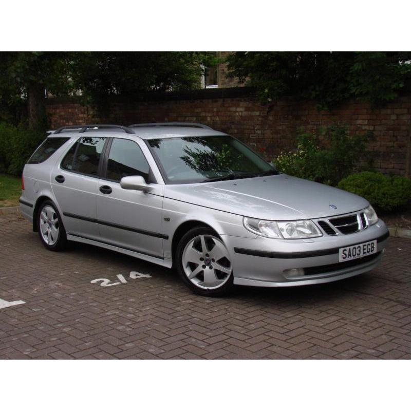 EXCELLENT RARE SPEC!! 2003 SAAB 9-5 2.3 HOT AERO 250 BHP 5dr ESTATE FULL LEATHER