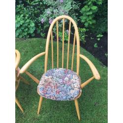 2 Ercol Windsor Quaker Carver Chairs