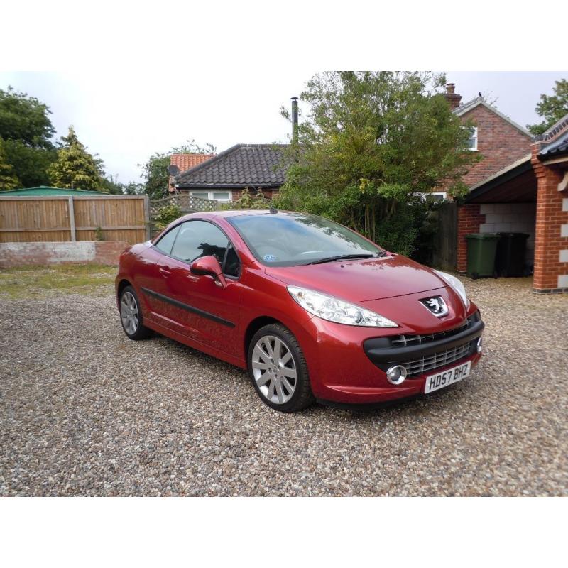 2008 Peugeot 207 GT CC Cabriolet - mileage 27,000