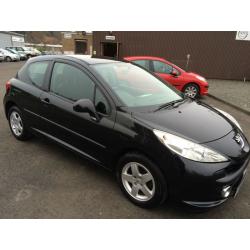 0707 Peugeot 207 1.4 16v 87 Sport Black 3 Door 69226mls MOT 12m