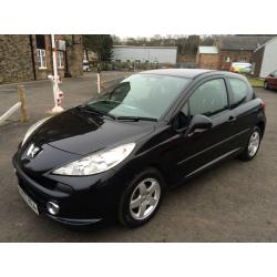 0707 Peugeot 207 1.4 16v 87 Sport Black 3 Door 69226mls MOT 12m