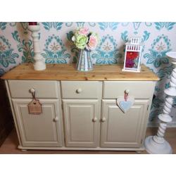 SOLD Shabby Chic solid pine sideboard