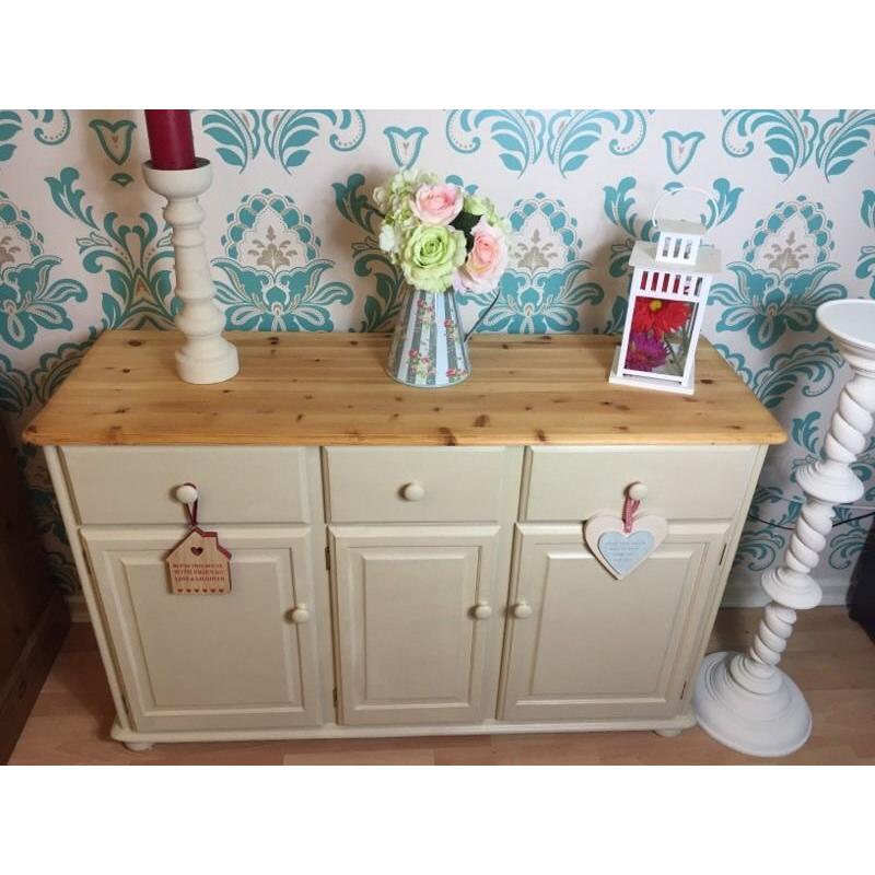 SOLD Shabby Chic solid pine sideboard