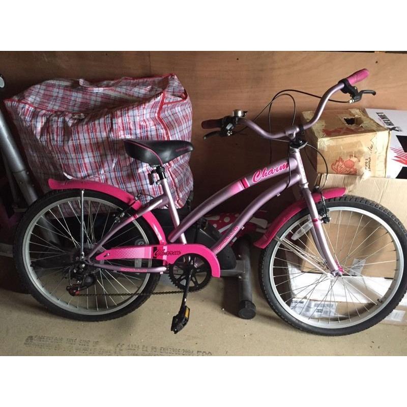 Girls Apollo Charm Bike - Pink