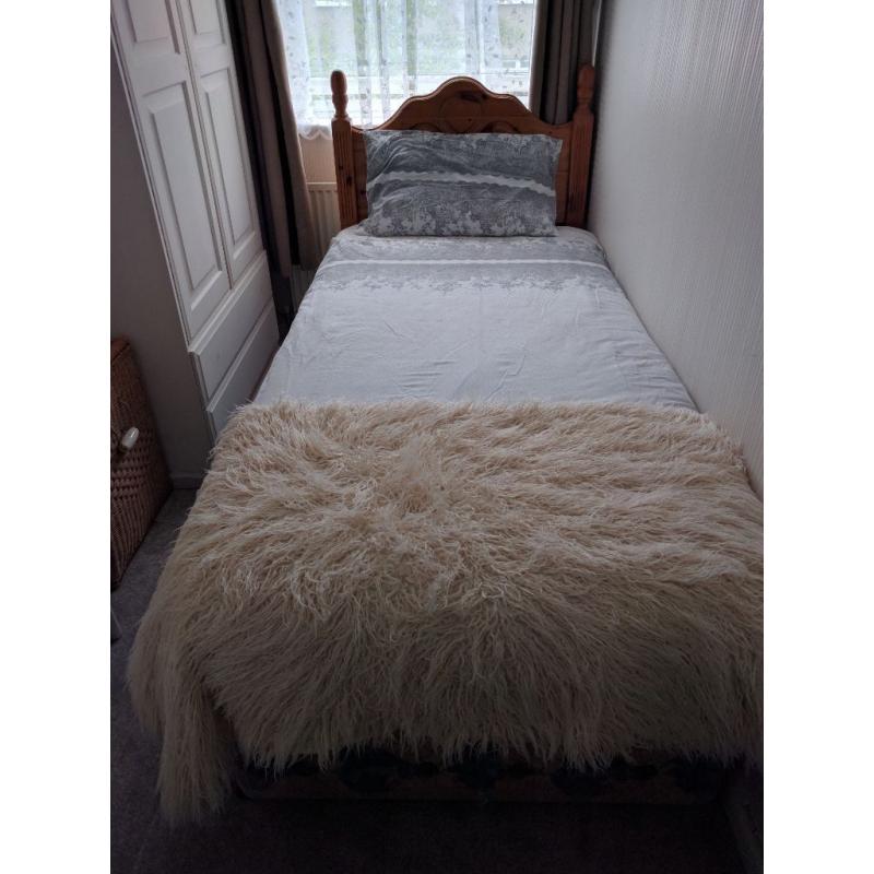 Single Divan Bed with Mattress