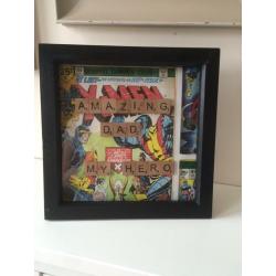 Marvel scrabble frames -Father's Day gift