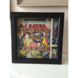 Marvel scrabble frames -Father's Day gift