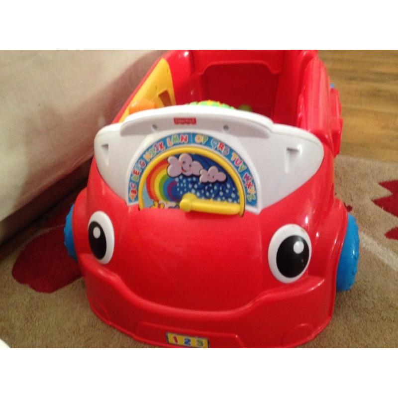 Fisher price laugh learn and crawl car