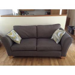 3 seat sofa and matching chair in grey