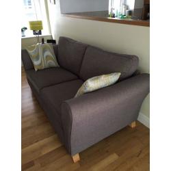 3 seat sofa and matching chair in grey