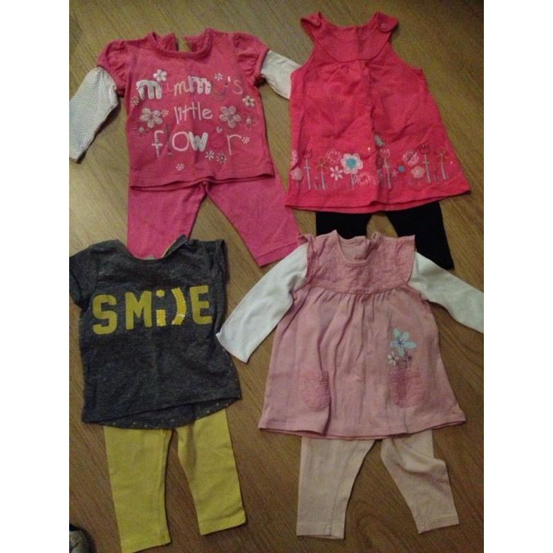 4 girls outfits 6/9 months