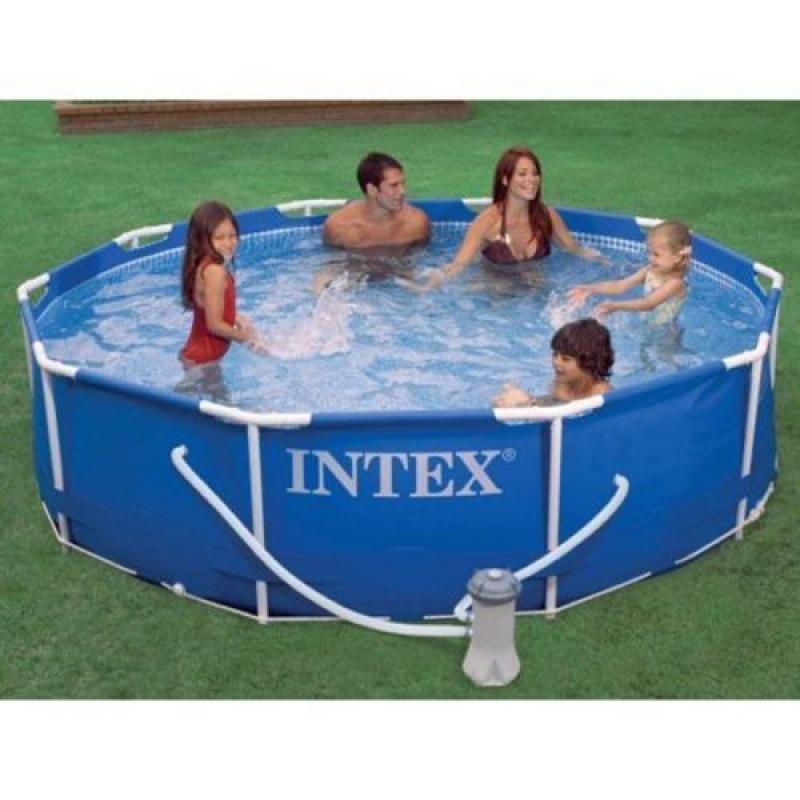 Intex 10ft x 30" Metal Frame Swimming Pool with Filter Pump