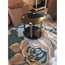 Modern Black Glass side table