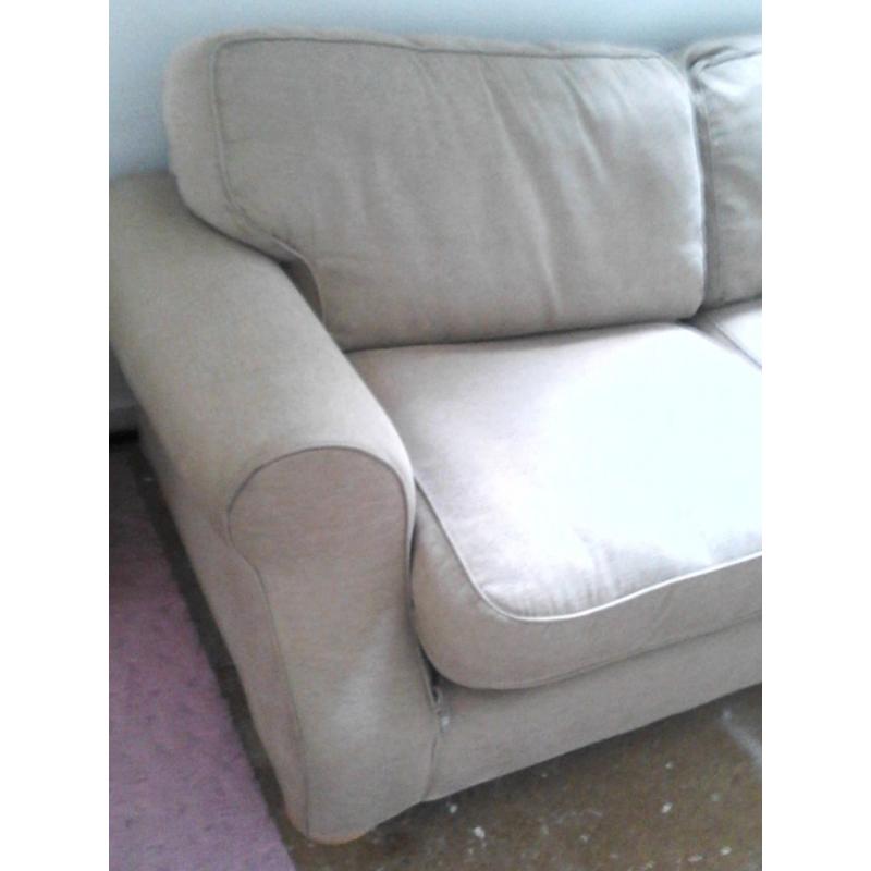 Large medium beige really cozy 2 seater sofa