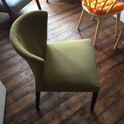 HABITAT olive green fabric upholstered dining chair ("Valentina")