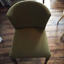 HABITAT olive green fabric upholstered dining chair ("Valentina")