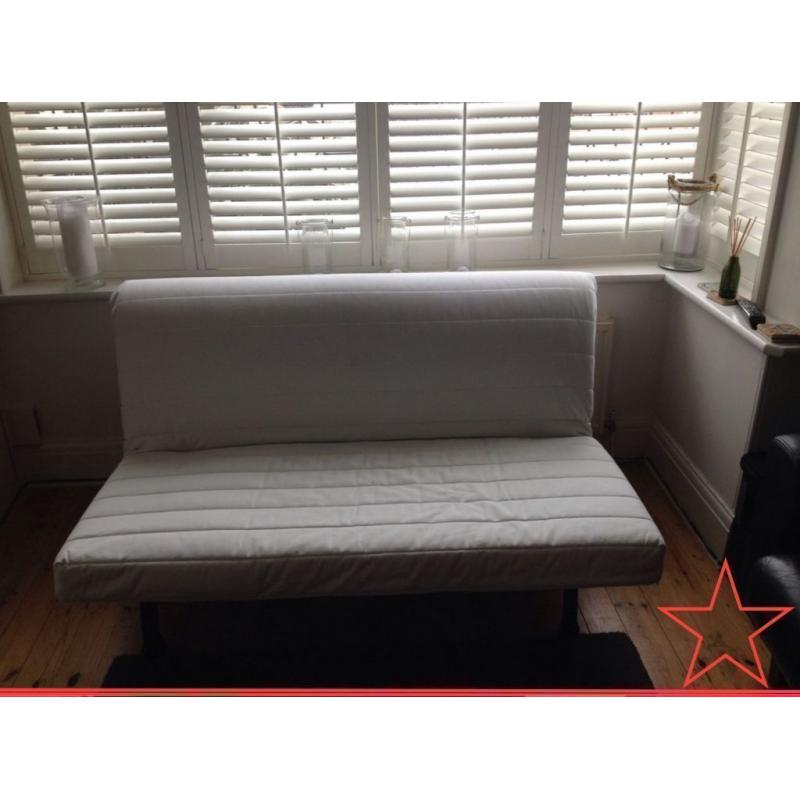 Ikea LYCKSELE Double Futon Sofa Bed Frame & MURBO Mattress, Very Comfy To Sleep On + I CAN DELIVER