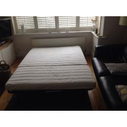 Ikea LYCKSELE Double Futon Sofa Bed Frame & MURBO Mattress, Very Comfy To Sleep On + I CAN DELIVER