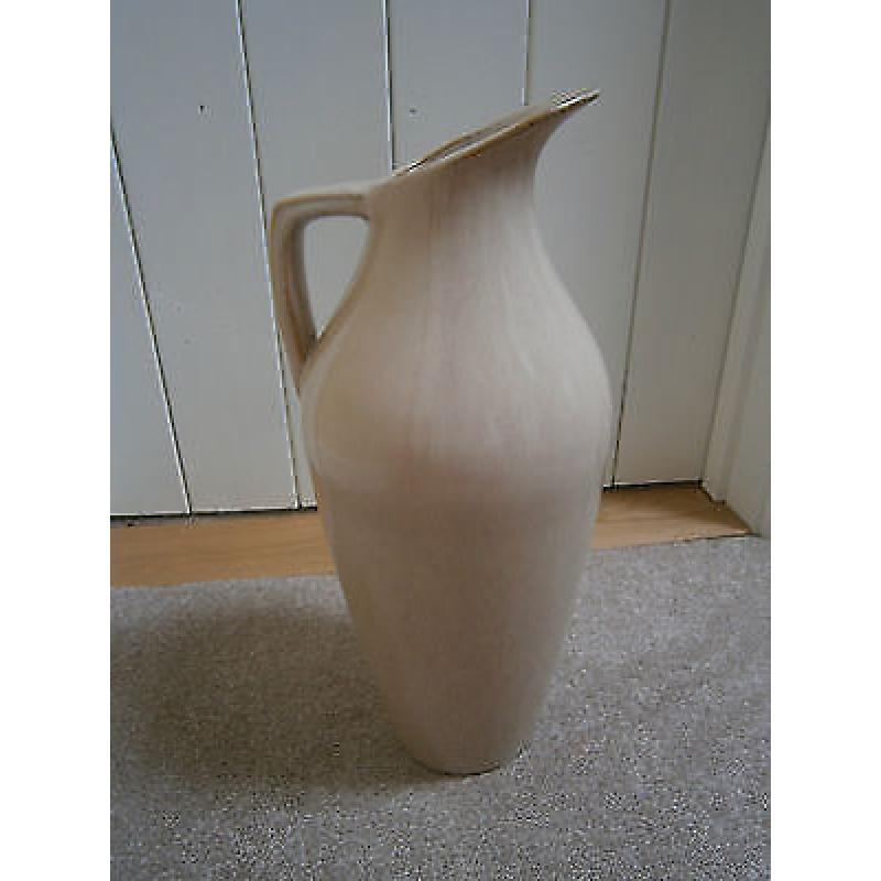 LARGE 17" VASE/DECORATIVE CERAMIC/POTTERY JUG BEIGE A HEAVY 6lb BRAND NEW