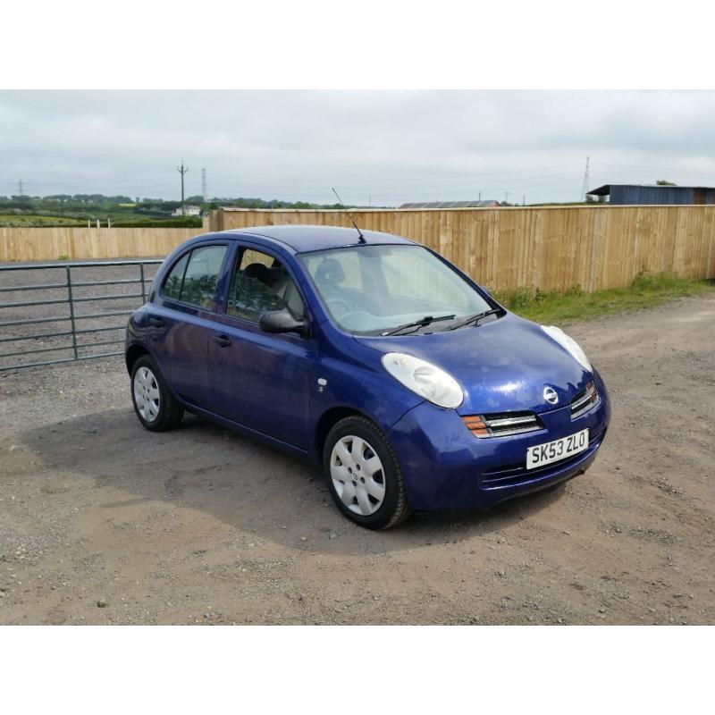 53 REG NISSAN MICRA S 1.5 DCI 5DR BLUE 2 KEYS FULL MOT VERY CHEAP CAR DONT MISS OUT BARGAIN CARS