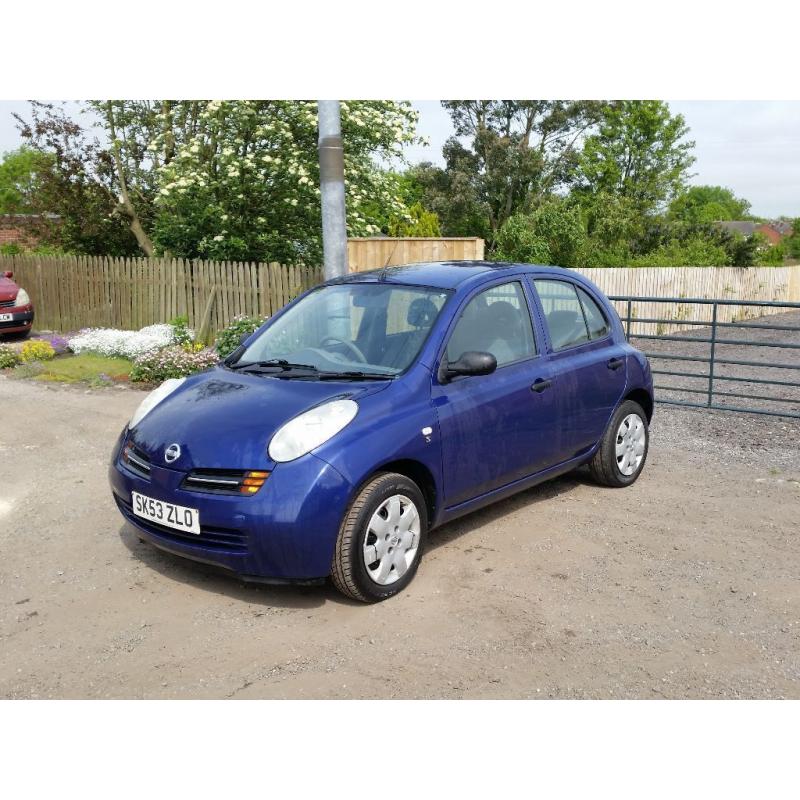 53 REG NISSAN MICRA S 1.5 DCI 5DR BLUE 2 KEYS FULL MOT VERY CHEAP CAR DONT MISS OUT BARGAIN CARS