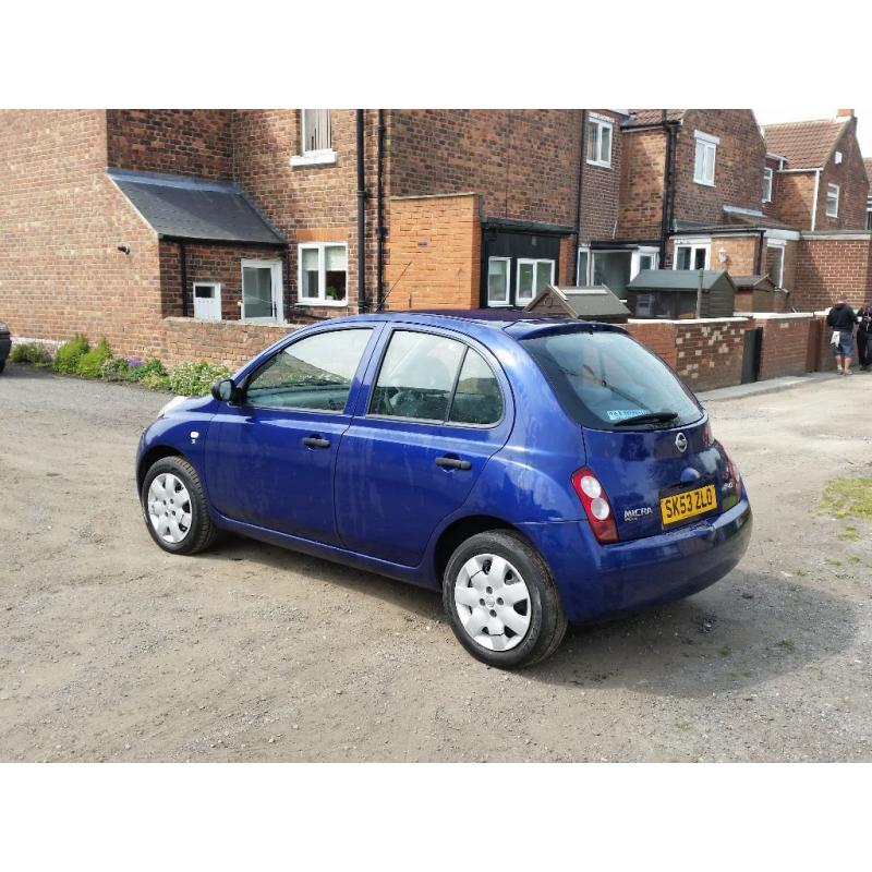 53 REG NISSAN MICRA S 1.5 DCI 5DR BLUE 2 KEYS FULL MOT VERY CHEAP CAR DONT MISS OUT BARGAIN CARS