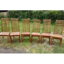 6 x tall wood chairs