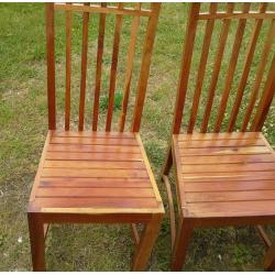 6 x tall wood chairs