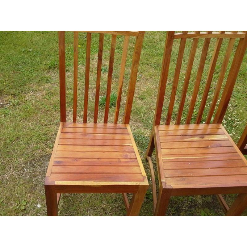 6 x tall wood chairs