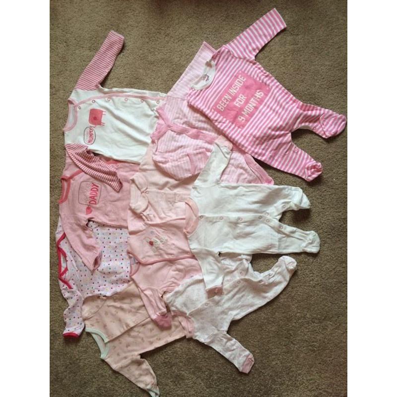 Baby girl 0-3 clothes bundle. 79 items