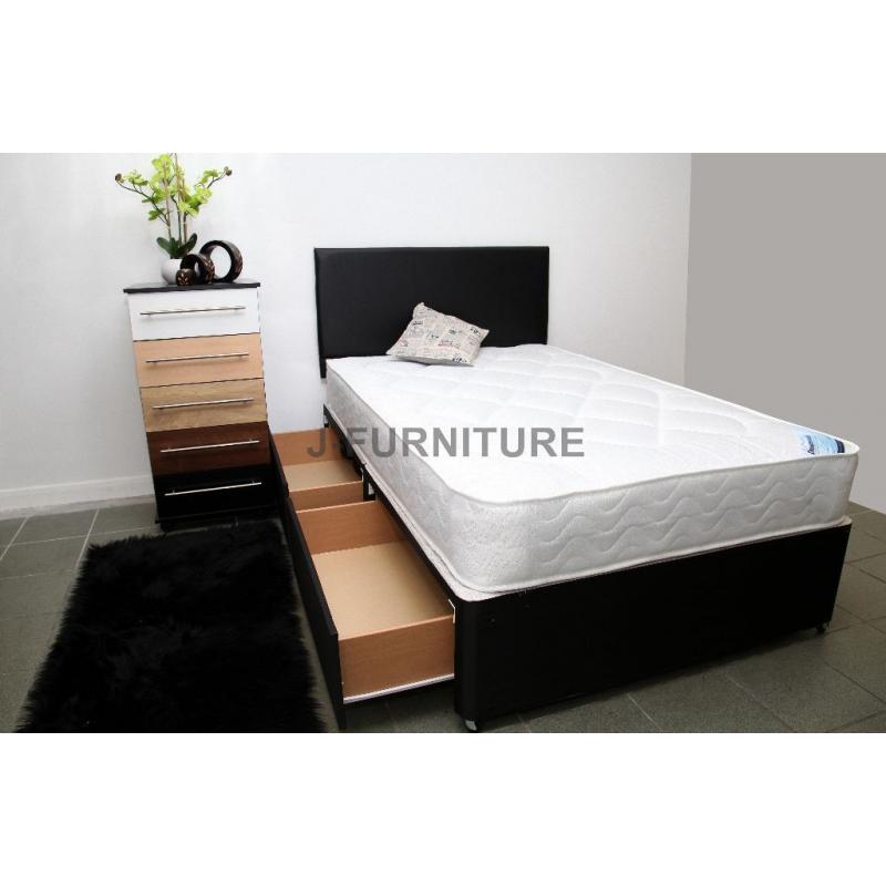 Brand New Divan Bed With Good Quality Medium Firm Mattress.Cheapest Online!