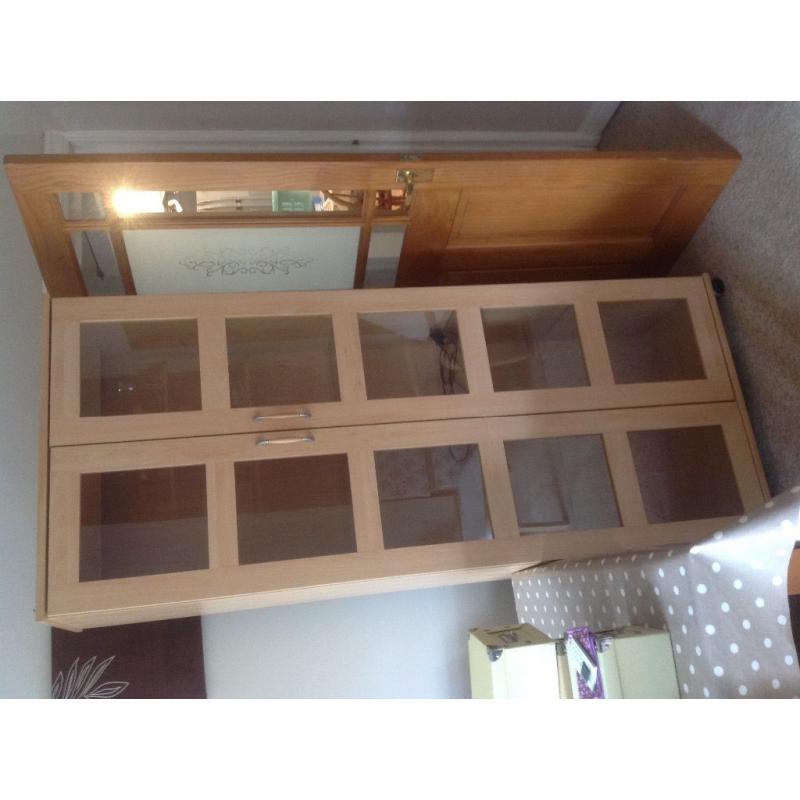 Light oak Display Cabinet