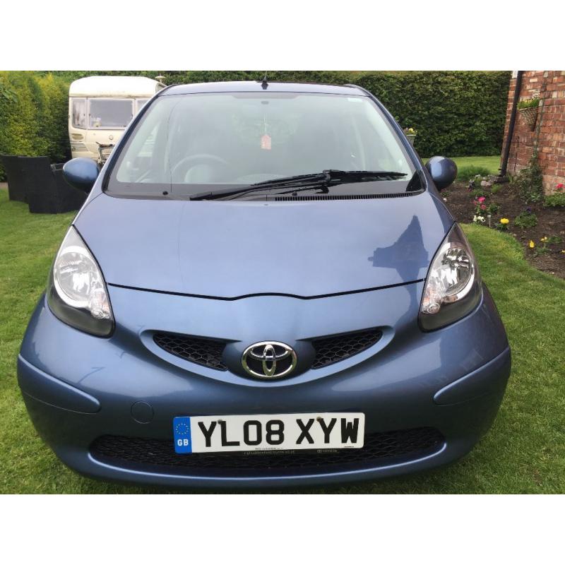 Fabulous Condition And Great Value 2008 Toyota Aygo Automatic 1.0 Blue 5 Dr Hatch FSH With Toyota