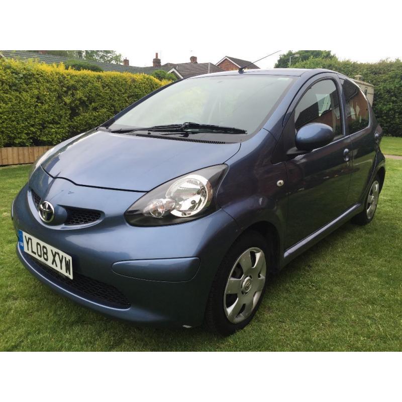 Fabulous Condition And Great Value 2008 Toyota Aygo Automatic 1.0 Blue 5 Dr Hatch FSH With Toyota