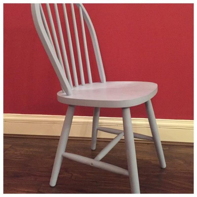 Lovely handpainted baby blue farmhouse style chairs (4 available)