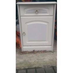 2 White Bedside Tables