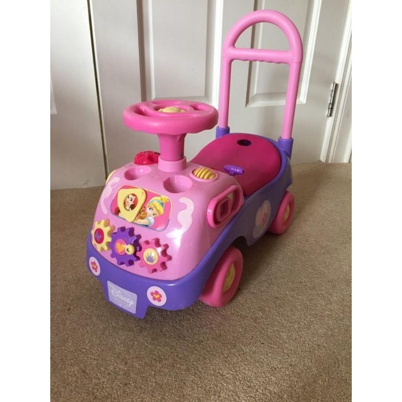 Disney princess girls walker pull along ride on truck