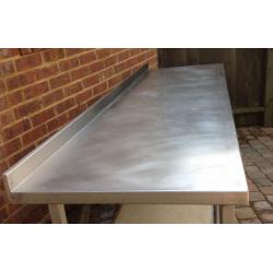 Stainless steel Catering table with shelf,91inch, 25.5 depth, 34 height. Few imperfections