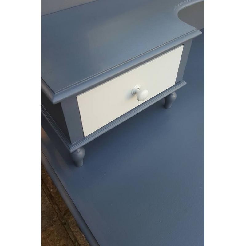 Charcoal Grey Dressing Table - Dresser - Bedroom Chest of Drawers with Mirror - Furniture